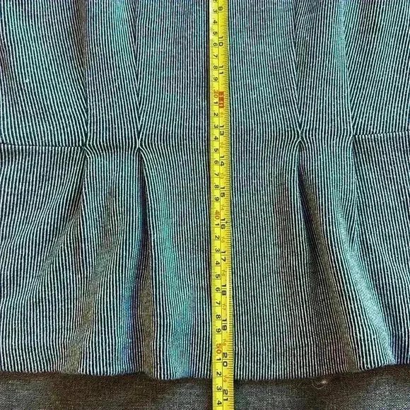 Antonio Melani Anthropologie black sleeveless top small stripe fitted flare work - Picture 9 of 12